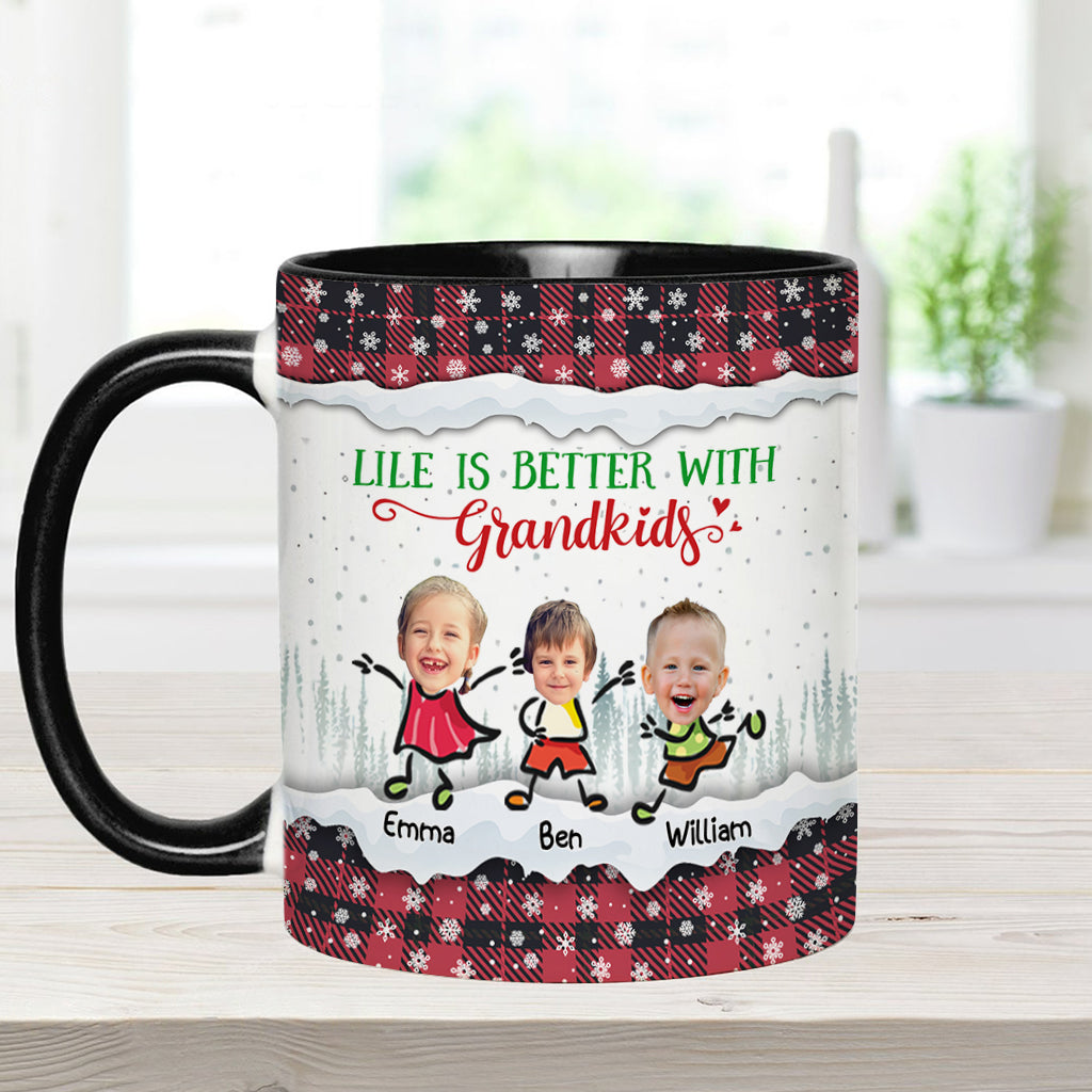Life Is Better With Grandkids - Personalized Grandma Accent Mug