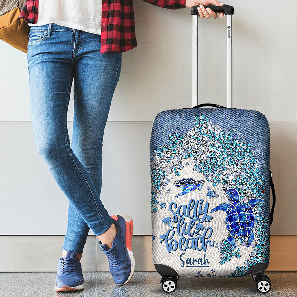 Turtle Bling – Personalisierte Gepäckhülle mit Schildkrötenmotiv