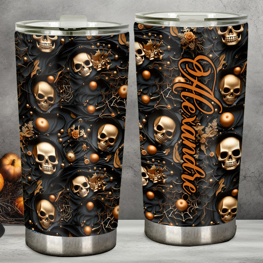 Goldener Totenkopf – Personalisierter Totenkopf-Trinkbecher