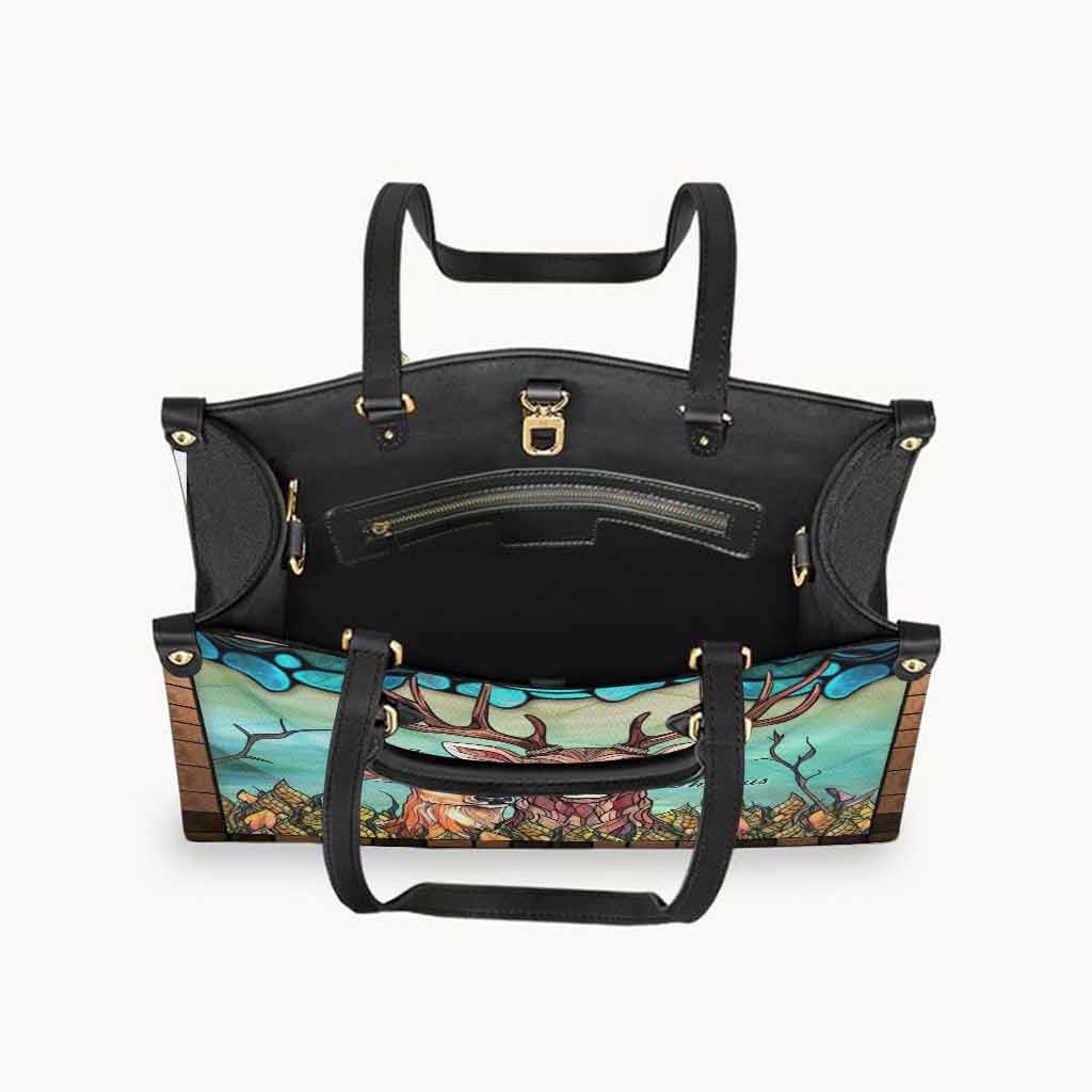 Du und ich, wir schaffen das – personalisierte Jagdlederhandtasche