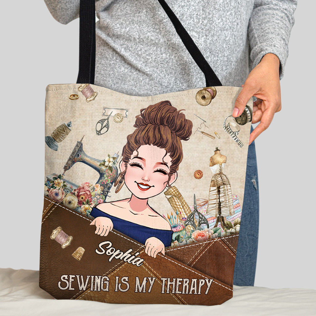Nähen ist meine Therapie – personalisierte Nähtasche