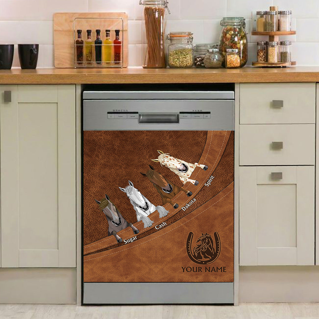 Love Horse - Personalized Horse Dishwasher Cover