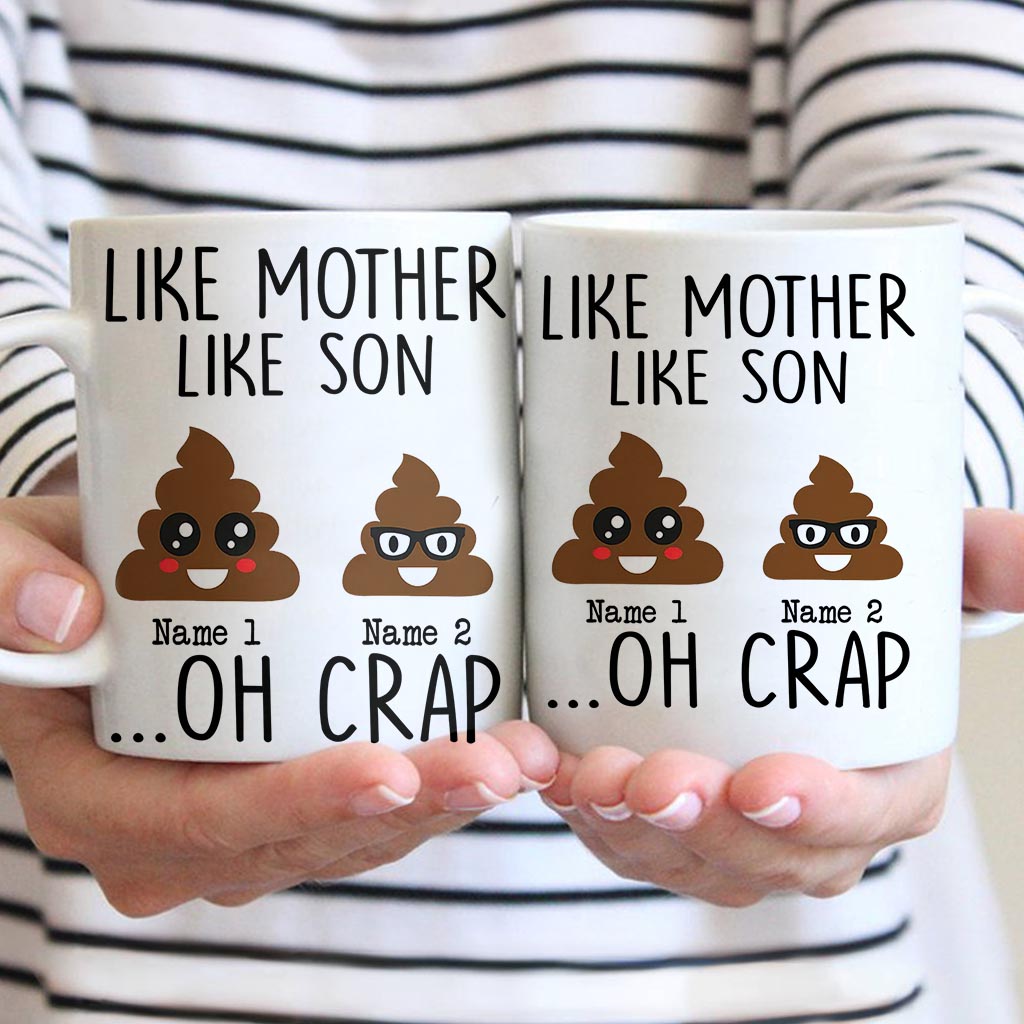 Wie die Mutter, so die Tochter – Geschenk für Mama, Tochter, Sohn, Papa – Personalisierte Tasse