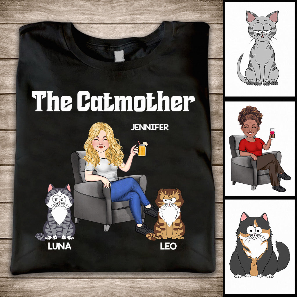 Die Katzenmutter – Personalisiertes Katzen-T-Shirt und Hoodie