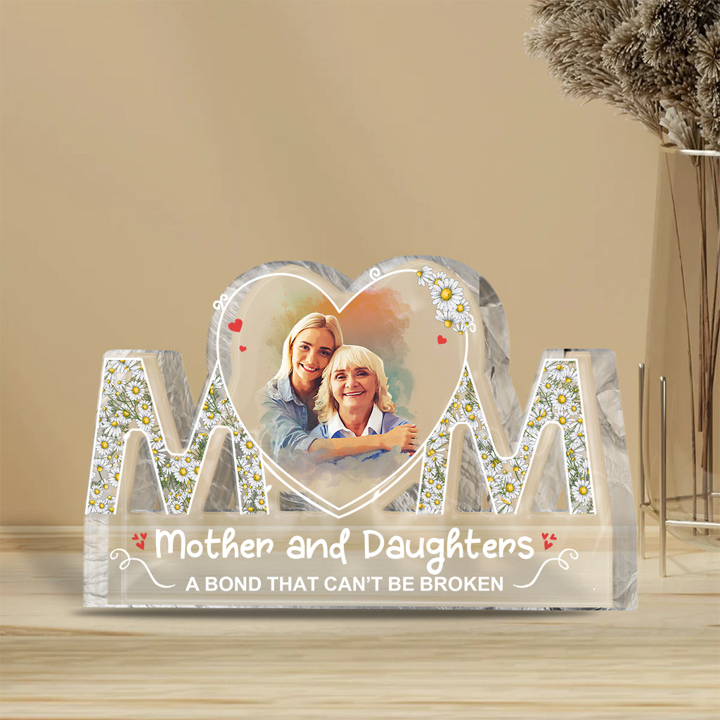Mutter und Tochter – Personalisierte Acrylplakette in individueller Form für die Mutter