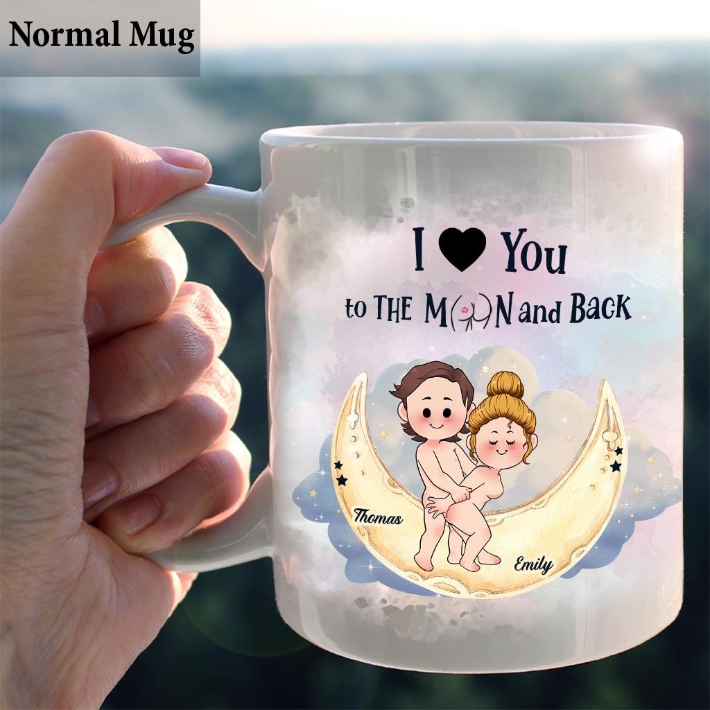 Love You To The Moon And Back - Personalized Couple Mug