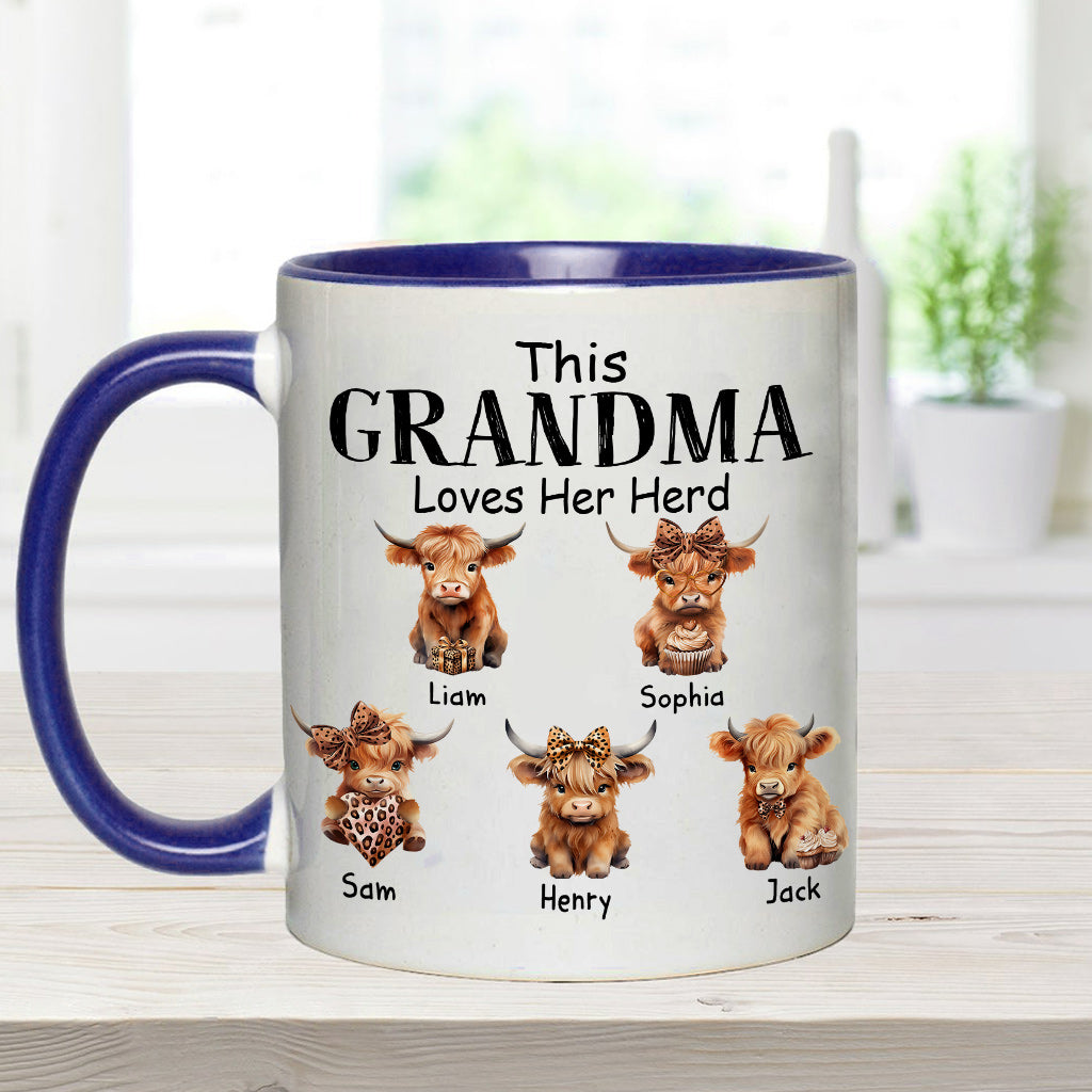 Oma/Nana/Mimi... liebt ihre Herde – personalisierte Tasse mit Oma-Akzent