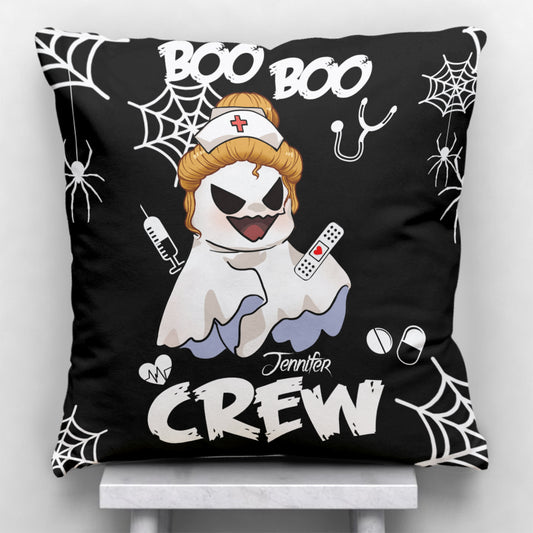 Boo Boo Crew - Personalized Nurse Throw Pillow
