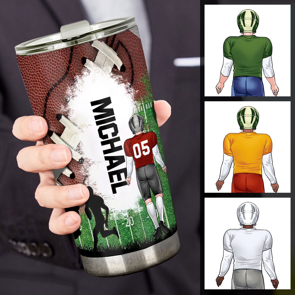 Fußballbegeistert – Personalisierter Trinkbecher als Geschenk für Fußballfans, Väter, Ehemänner und Söhne