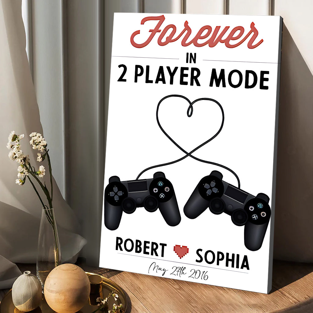 2-Spieler-Modus – Personalisierte Videospiel-Leinwand und Poster