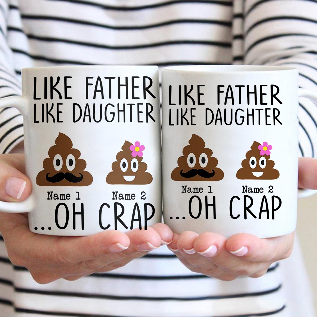 Wie die Mutter, so die Tochter – Geschenk für Mama, Tochter, Sohn, Papa – Personalisierte Tasse