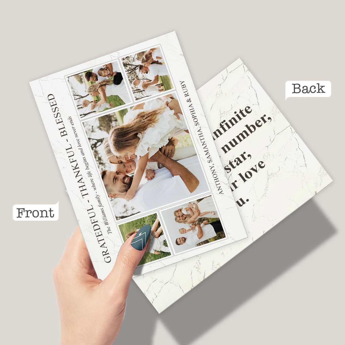 Für immer Liebe – Personalisierte Grußkarte