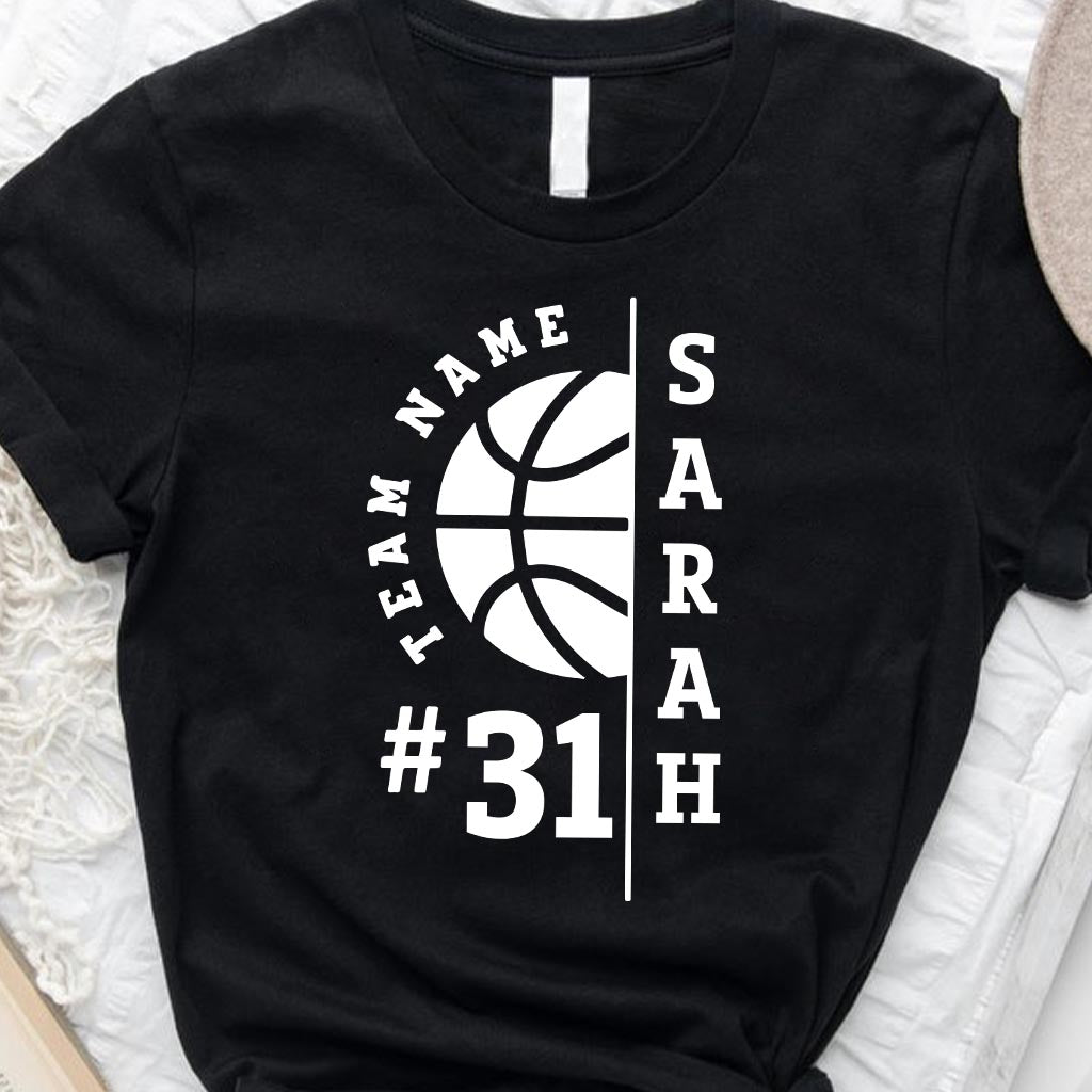Liebe Basketball – Personalisiertes Basketball-T-Shirt und Hoodie