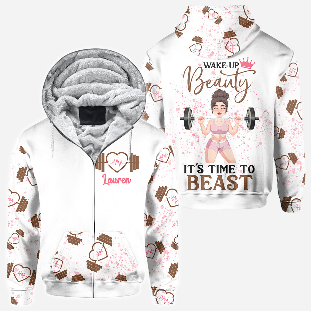 Wake Up Beauty – Personalisiertes Fitness-Shirt