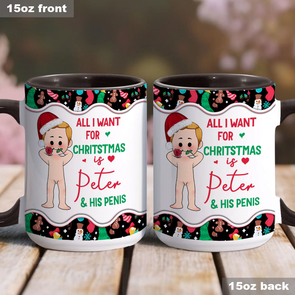 Alles, was ich mir zu Weihnachten wünsche – Personalisierte Tasse für Paare