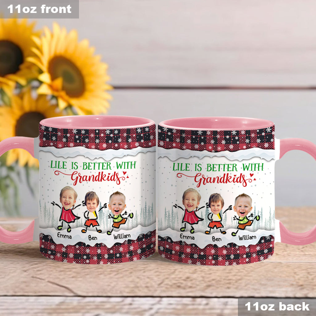 Life Is Better With Grandkids - Personalized Grandma Accent Mug