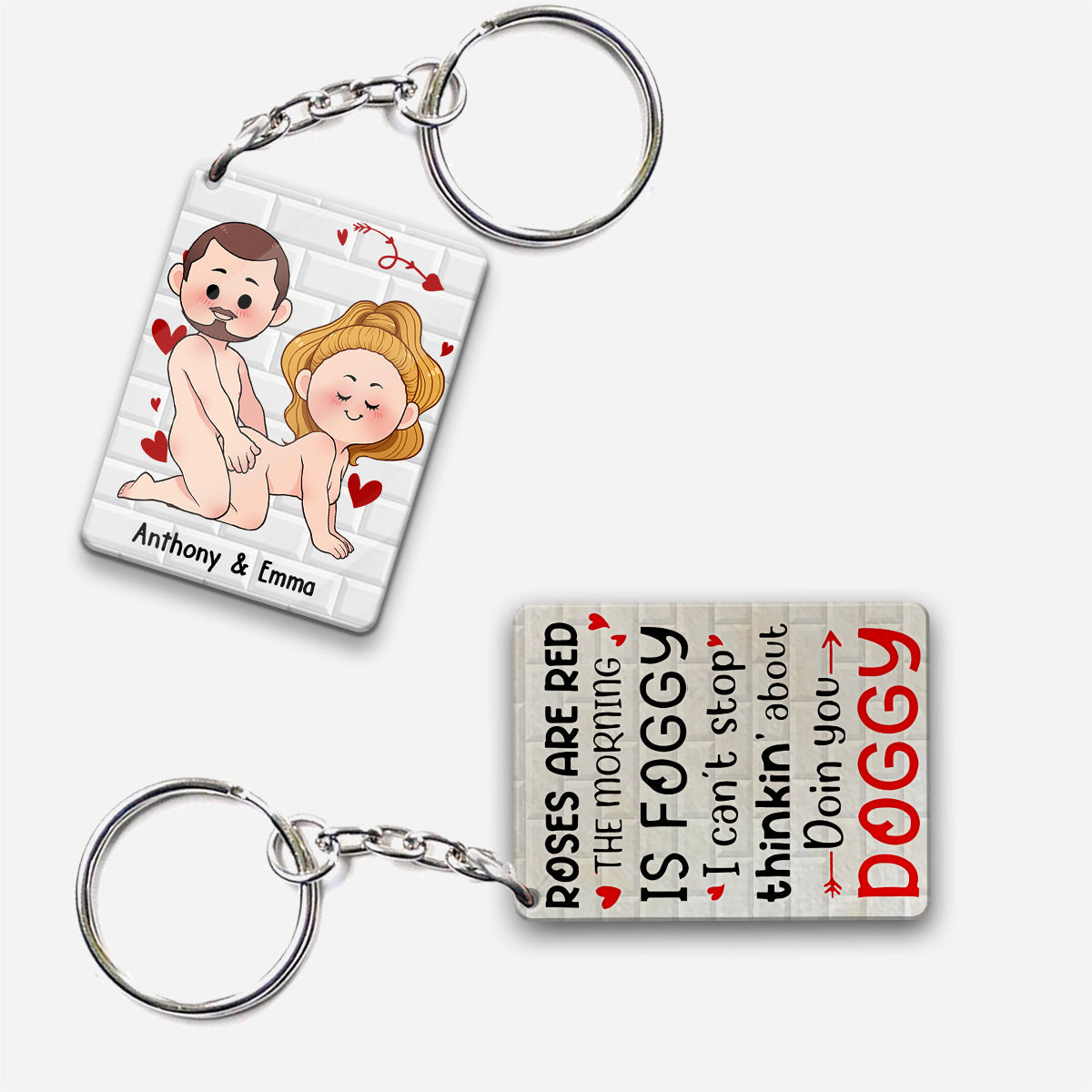 I Just Want You To Be Happy - Couple gift for husband, wife, boyfriend, girlfriend - Personalized Keychain