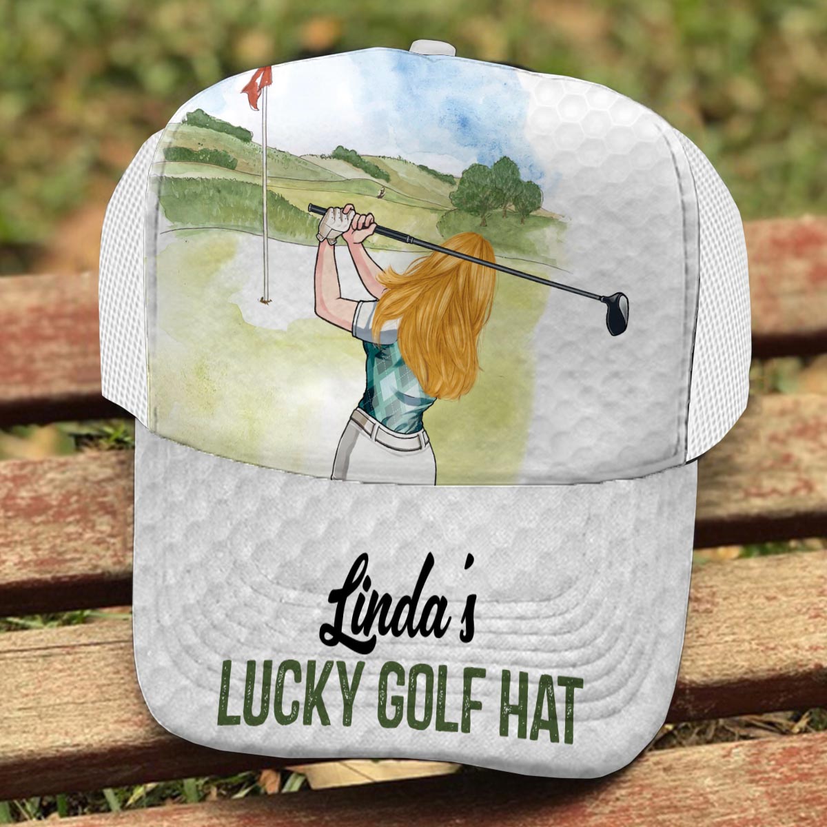 Meine Glücksgolfkappe – Personalisierte Golf-Truckermütze