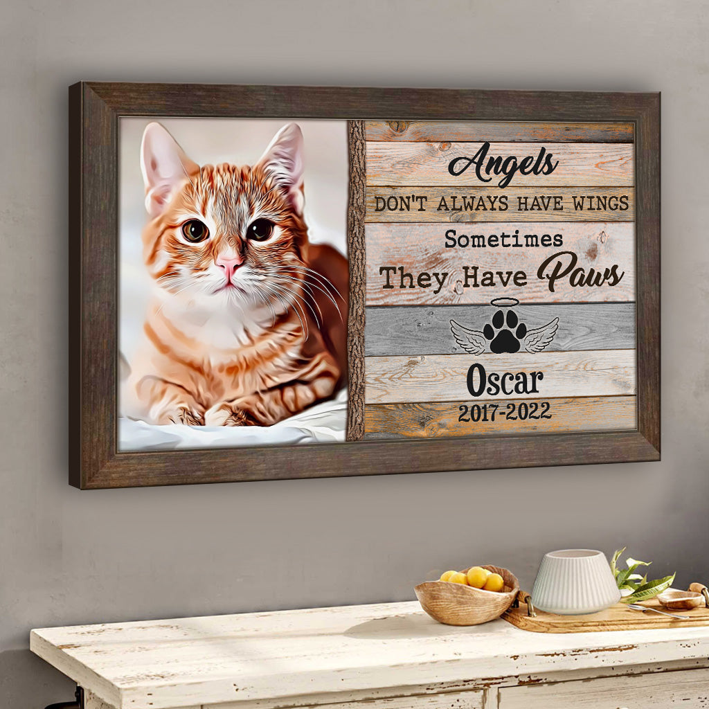 Engel haben nicht immer Flügel – Personalisierte Hundeleinwand und Poster