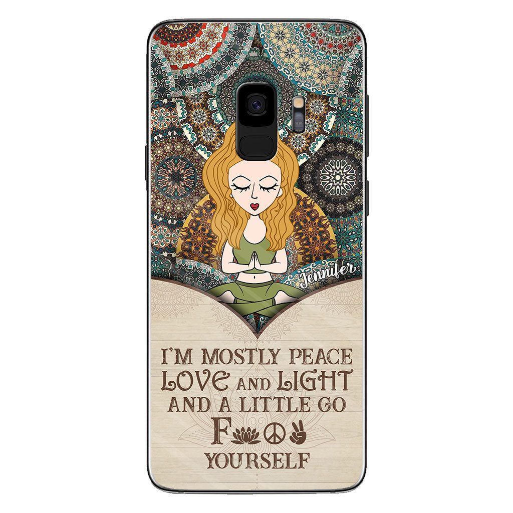 I'm Mostly Peace - Personalized Yoga Phone Case