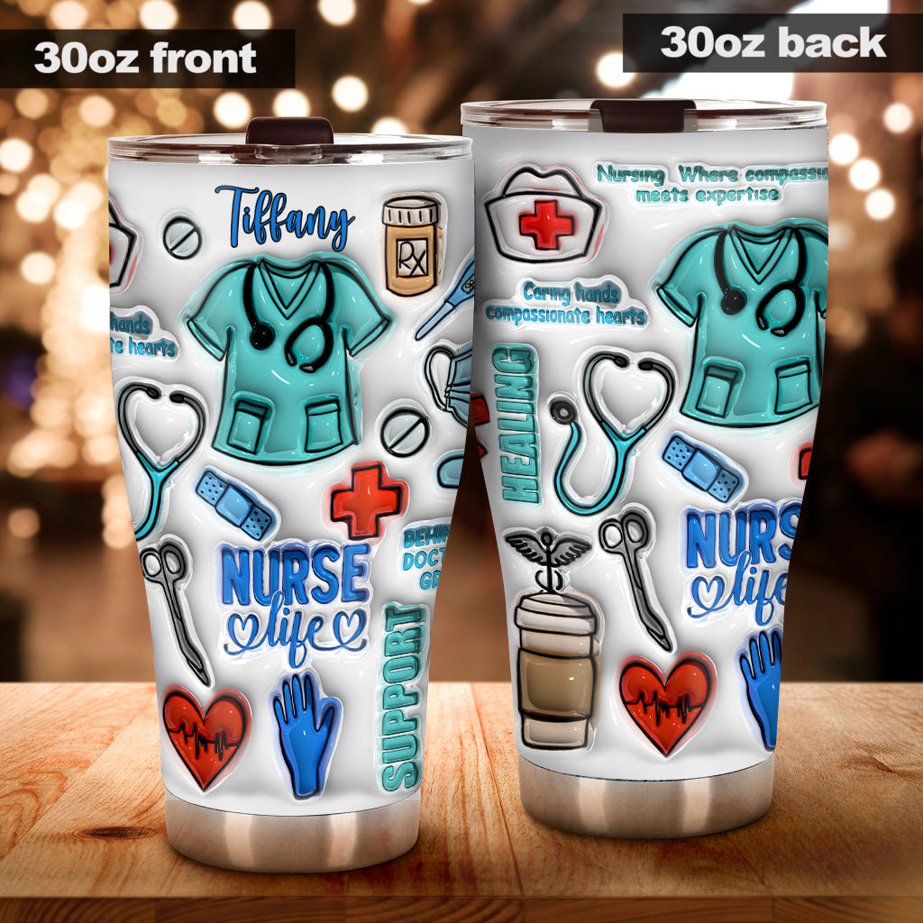 Nurse Life – Personalisierter Krankenschwester-Trinkbecher