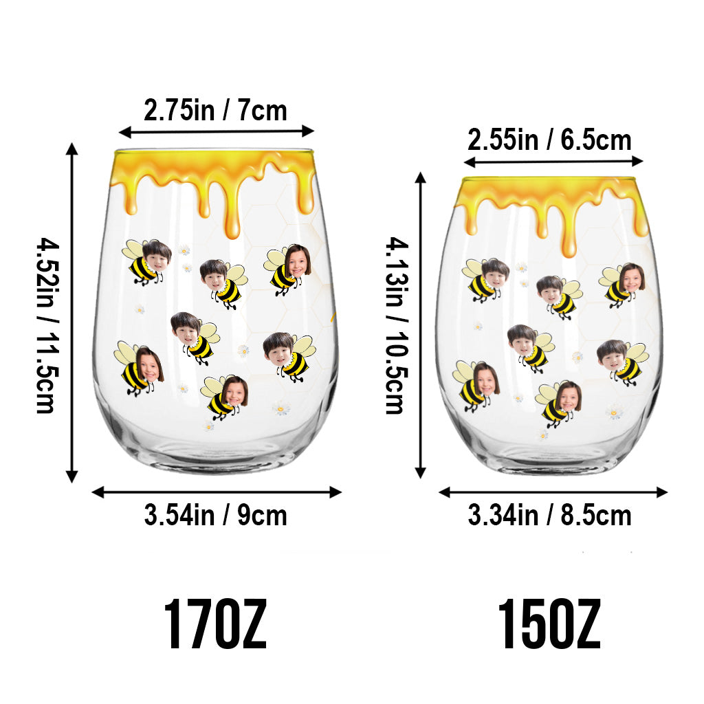 Sei glücklich – Geschenk für Oma, Mama – Personalisiertes Weinglas