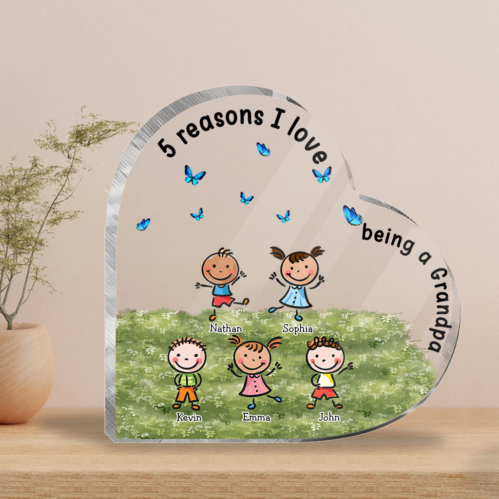 Liebe Oma sein – Geschenk für Oma, Mama, Tante, Opa – Personalisierte Acrylplakette in individueller Form