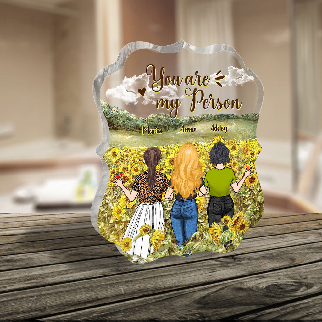 Beste Freundin für immer – Geschenk für die beste Freundin der Schwester – Personalisierte Acrylplakette in individueller Form