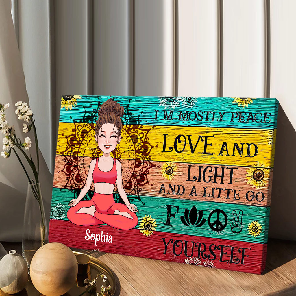 Ich bin – Personalisierte Yoga-Leinwand und Poster