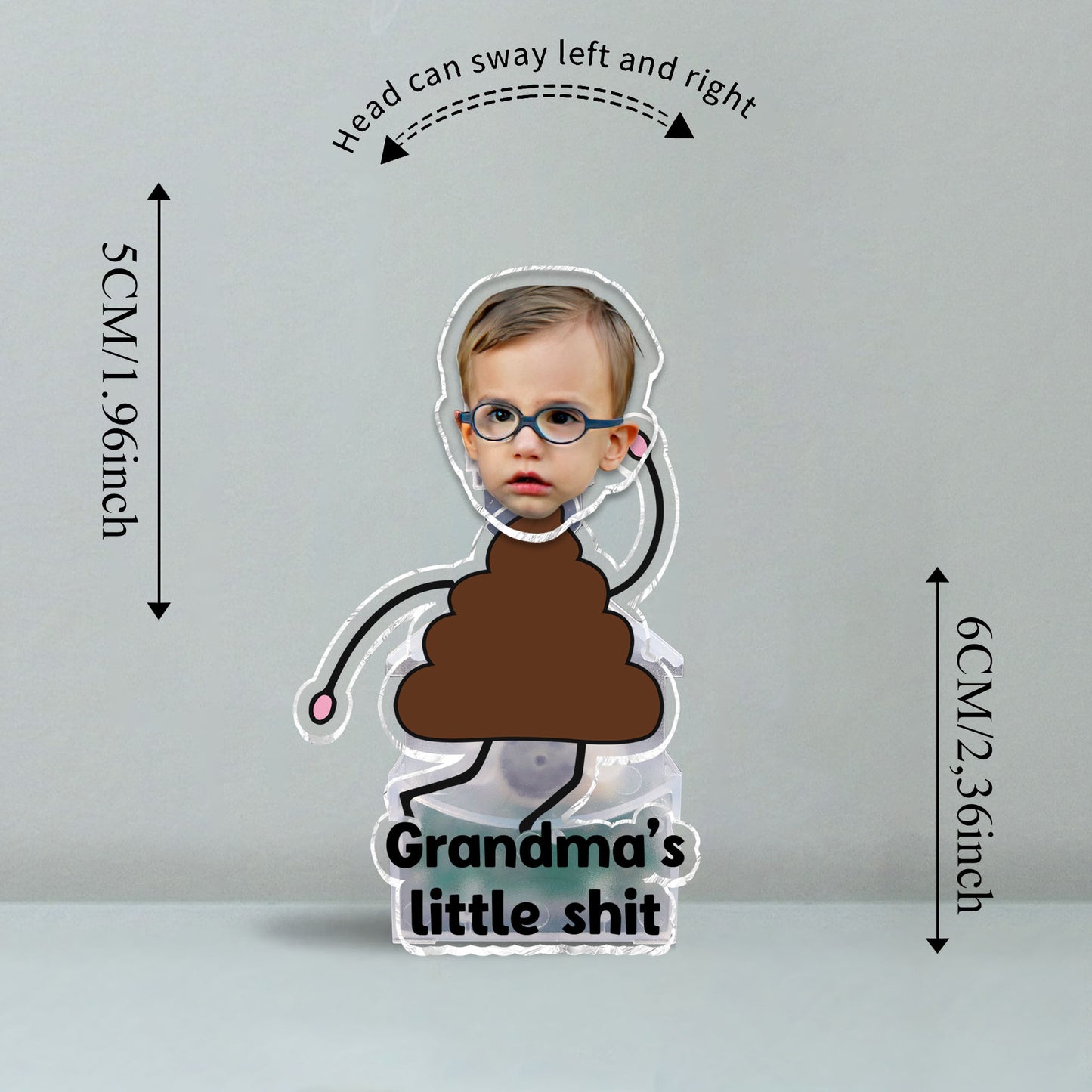 Oma, du kleine Schlampe – Geschenk für Oma – Personalisierter Wackelkopf