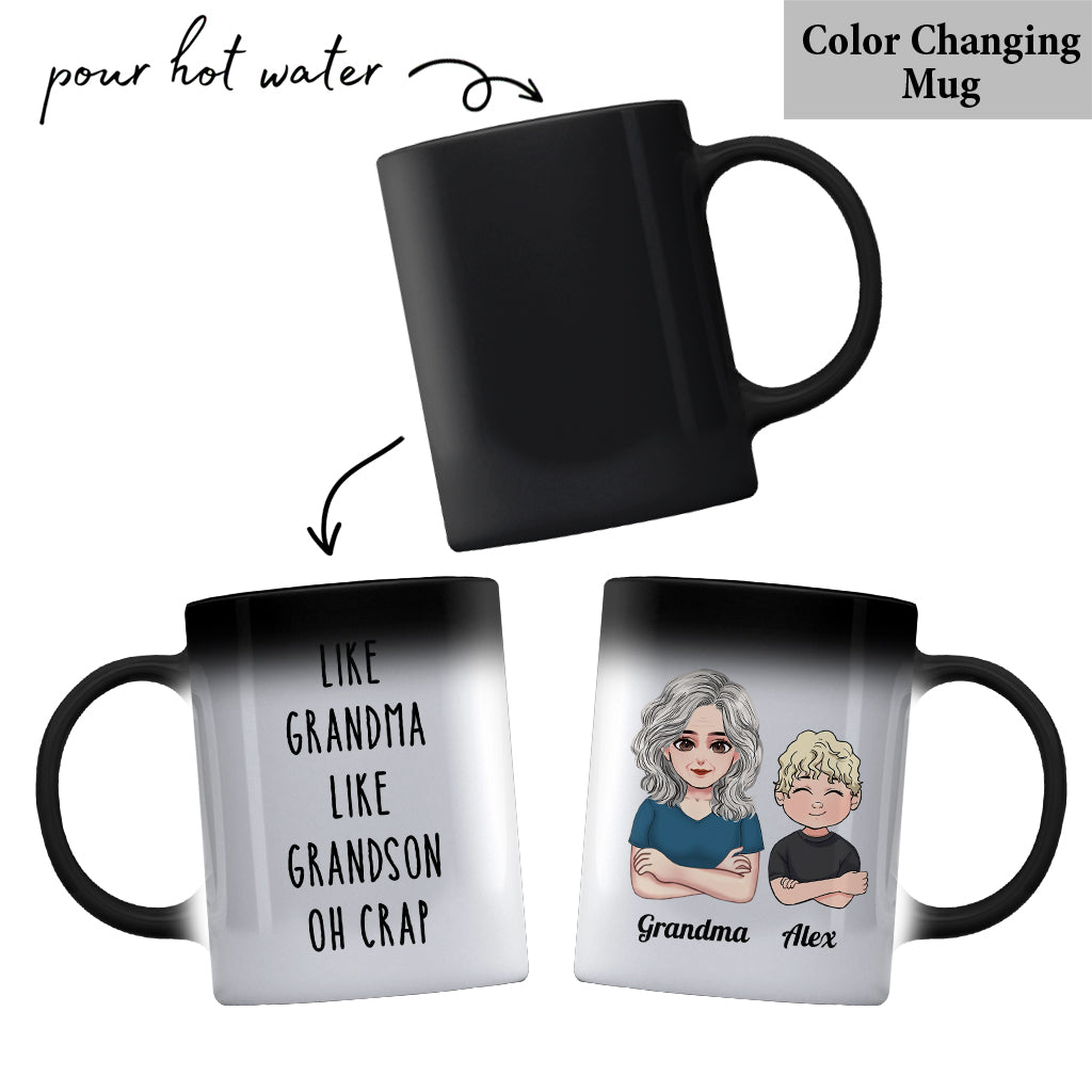 Wie die Mutter, so die Tochter – Oh je! – Familiengeschenk für Tante, Mutter, Oma – Personalisierte Tasse