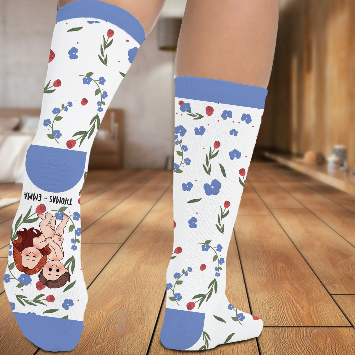 Rosen sind rot – personalisierte Socken für Paare