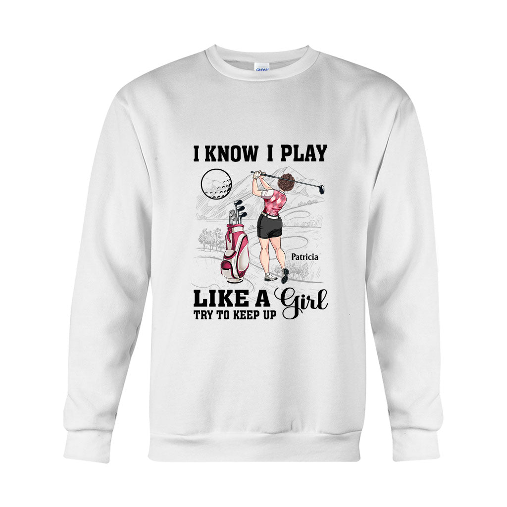 Golfunterricht – Golfgeschenk für sie, Freundin, Ehefrau, Tochter – Personalisiertes T-Shirt und Hoodie