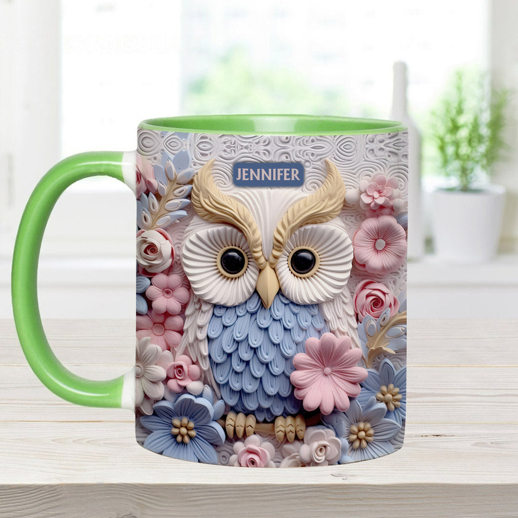 Wunderschöne Eule – Eulengeschenk für Freund/Freundin – Personalisierte Tasse