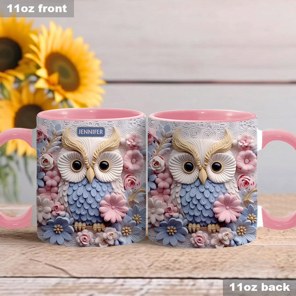 Wunderschöne Eule – Eulengeschenk für Freund/Freundin – Personalisierte Tasse