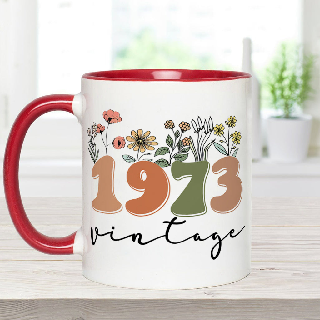 Vintage Version - Personalized Birthday Accent Mug