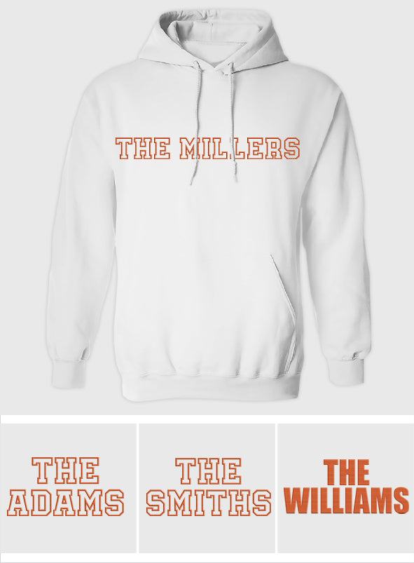 Personalisierter Familien-Hoodie mit Stickerei – Individueller Name