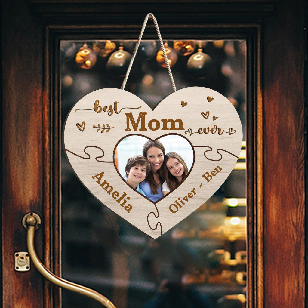Die beste Oma aller Zeiten – Geschenk für Oma, Opa, Mama, Papa, Tante, Onkel, Schwester, Bruder – Personalisiertes Holzschild