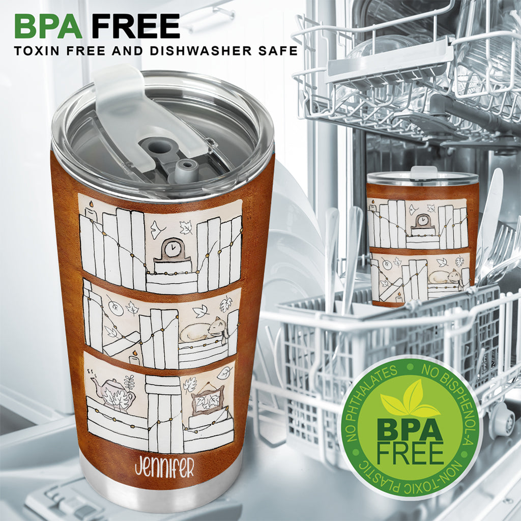 Lesetracker für die vier Jahreszeiten – Personalisierter Buchbecher