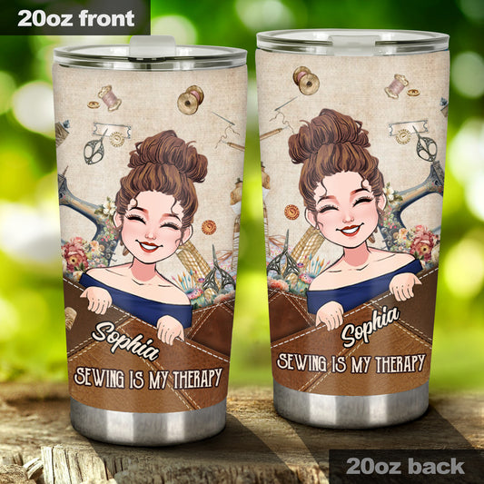 Nähen ist meine Therapie – personalisierter Nähbecher