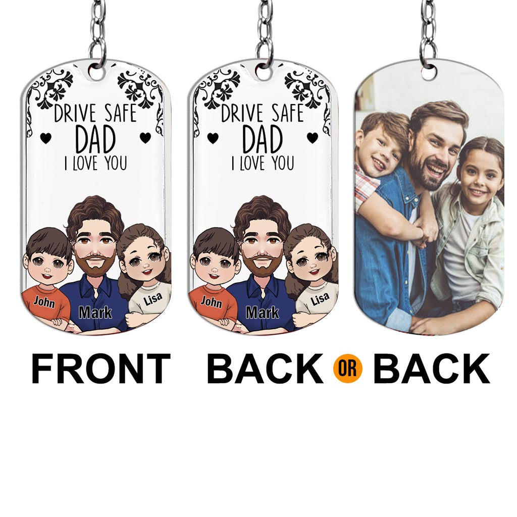 Gute Fahrt! – Geschenk für Opa, Papa, Onkel, Bruder – Personalisierter Schlüsselanhänger aus Edelstahl