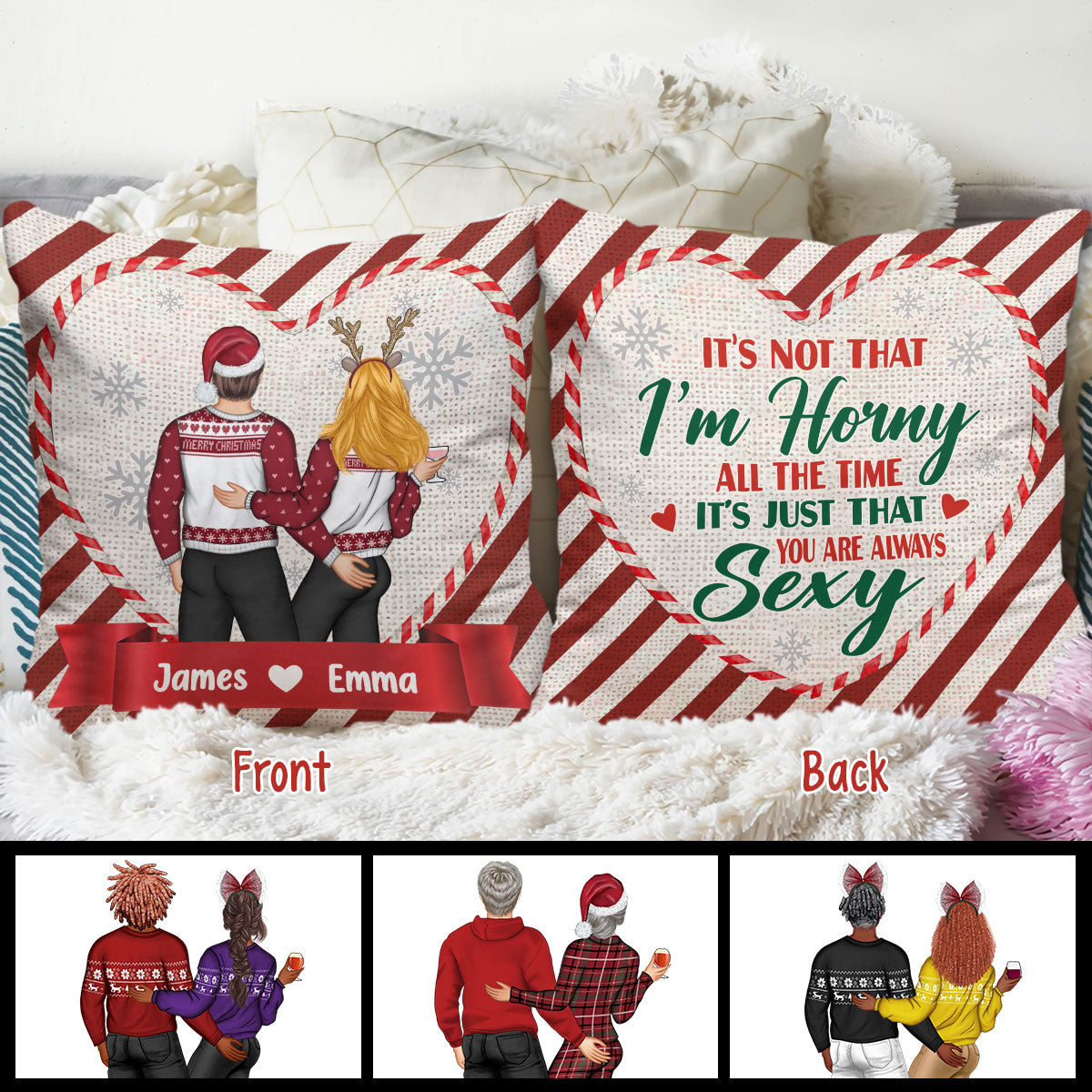 Du bist immer sexy – Geschenk für Ehemann, Ehefrau, Freund, Freundin – Personalisiertes Dekokissen