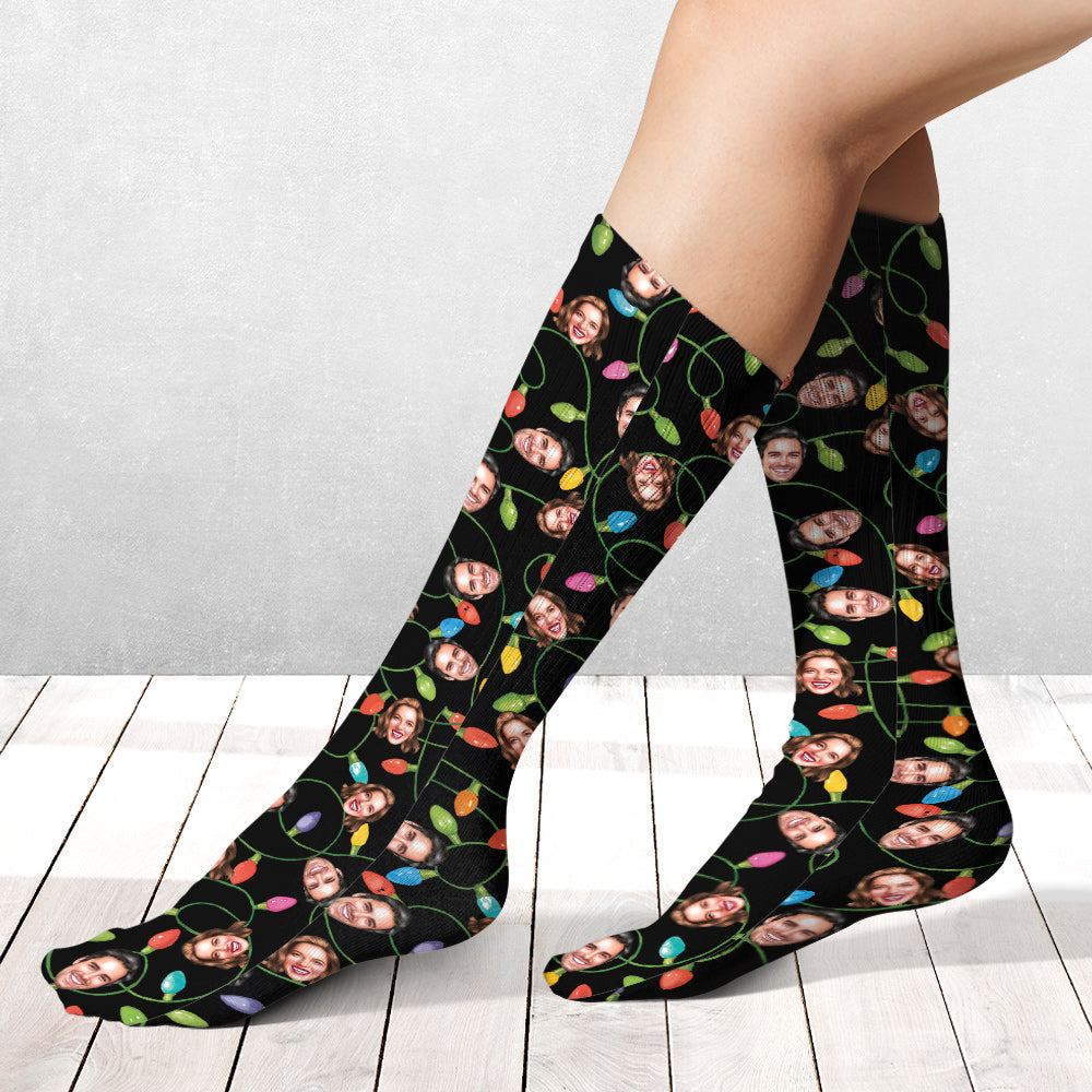 Merry Christmas - Personalized Couple Socks