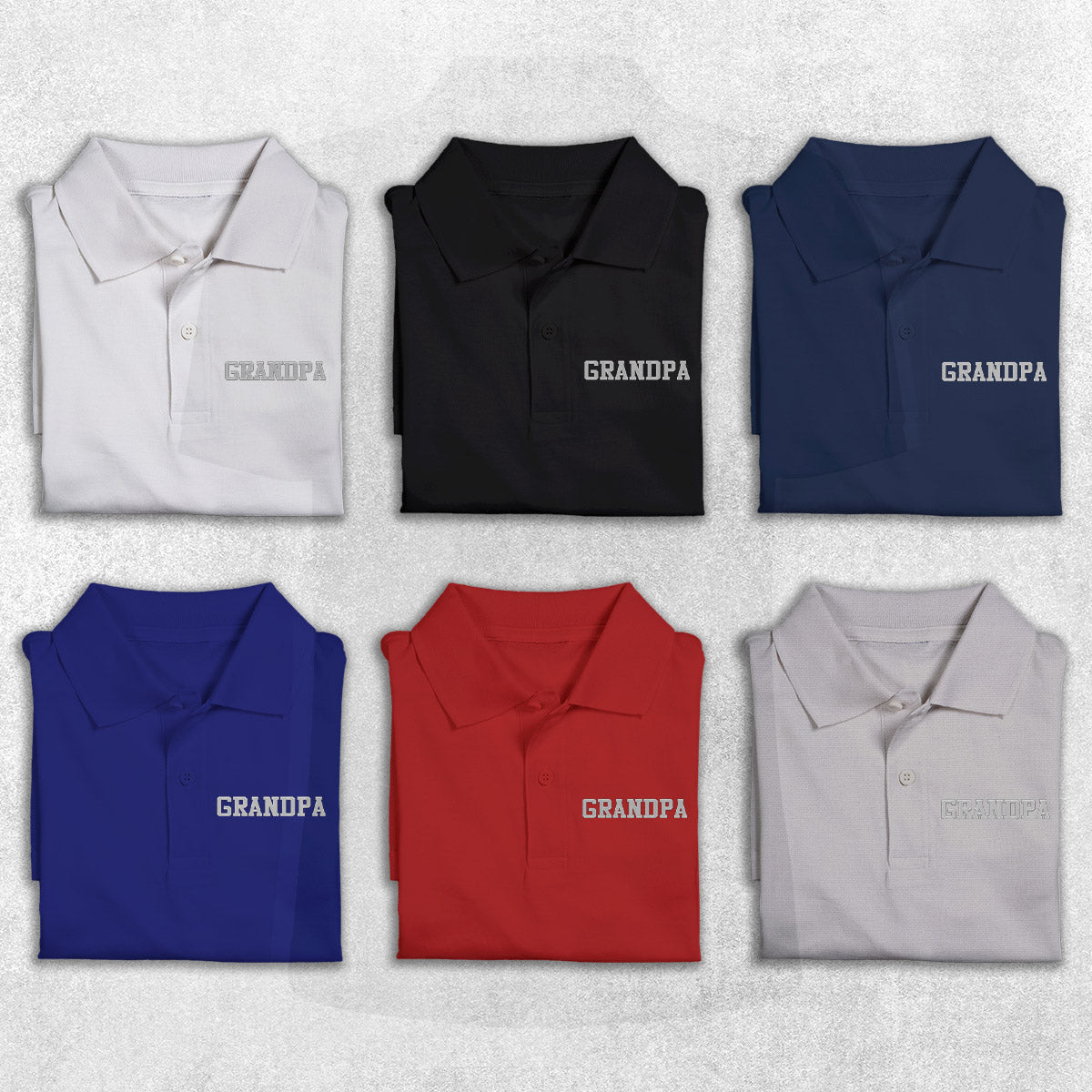 Custom Name - Personalized Grandpa Embroidered Polo Shirt