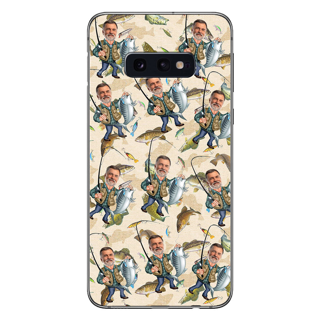 Lustiges Angelmotiv – personalisierte Handyhülle mit Foto