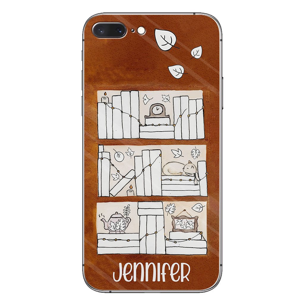 Lesetracker für vier Jahreszeiten – Personalisierte Buch-Handyhülle