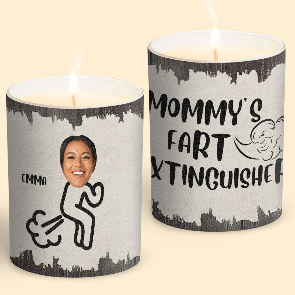 Furzlöscher – Geschenk für Papa, Oma, Opa, Mama, Onkel, Tante, Sohn, Tochter, Bruder, Schwester, Enkelin, Enkel, Ehemann, Ehefrau, Freund, Freundin, Freund – Personalisierte Kerze mit Holzdeckel