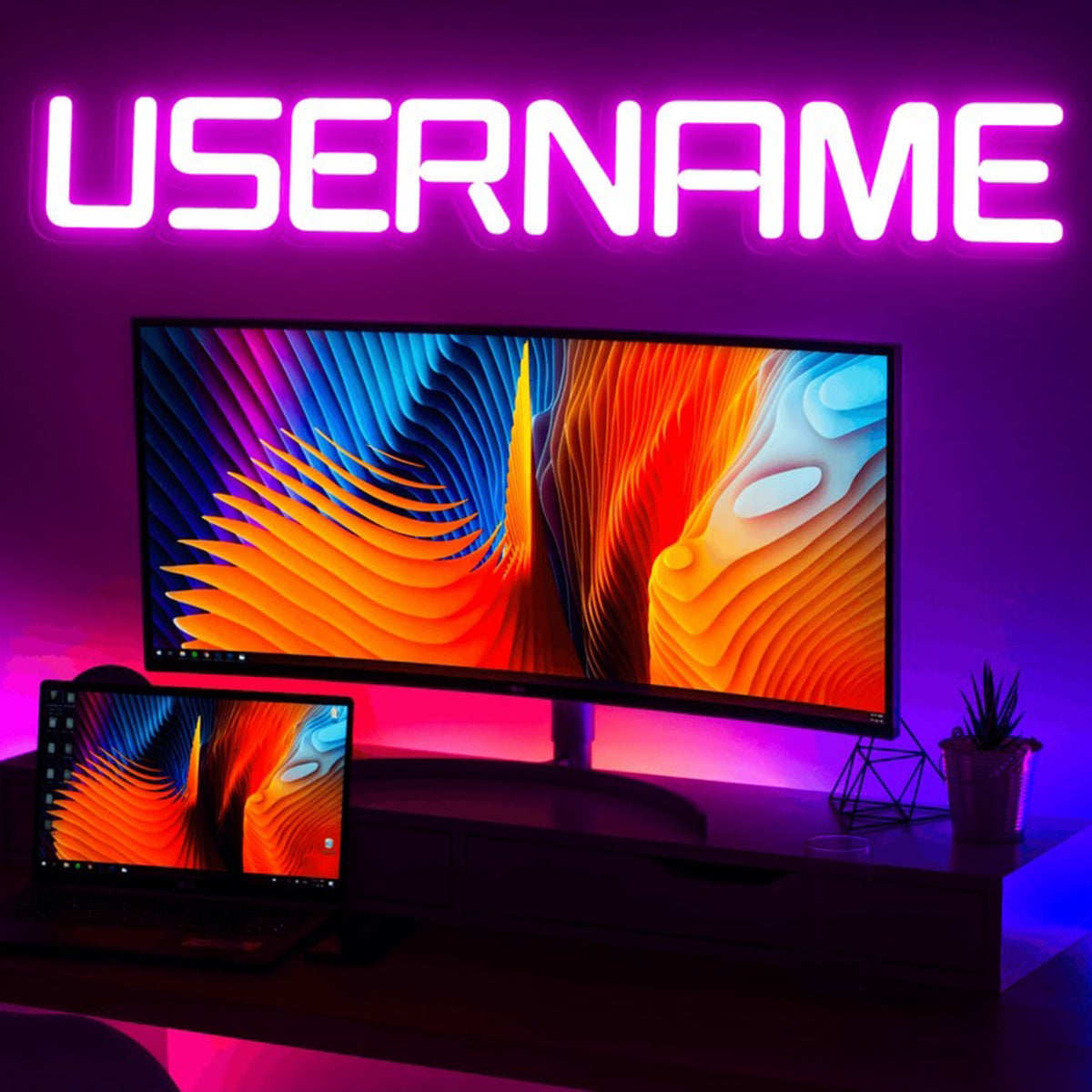 Gamerzimmer – Personalisierte Videospiel-Neonreklame