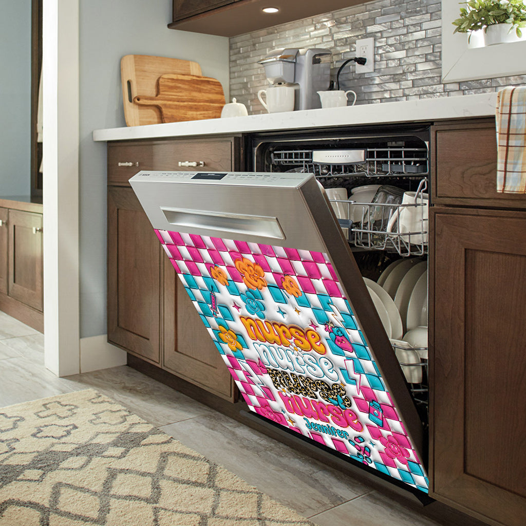 Nurse Life – Personalisierter Geschirrspülerdeckel für Pflegekräfte