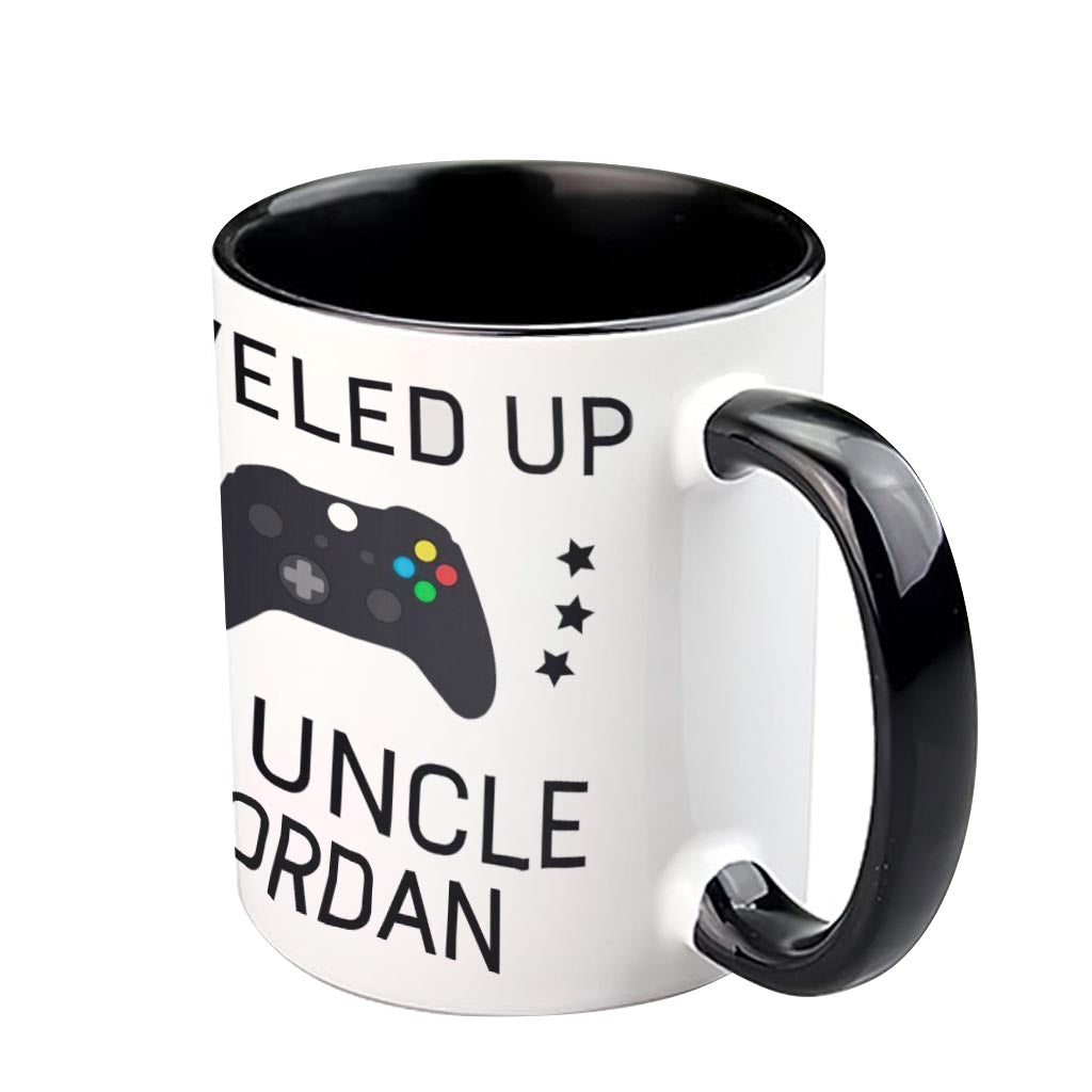 Leveled Up To Uncle - Personalized Uncle Accent Mug